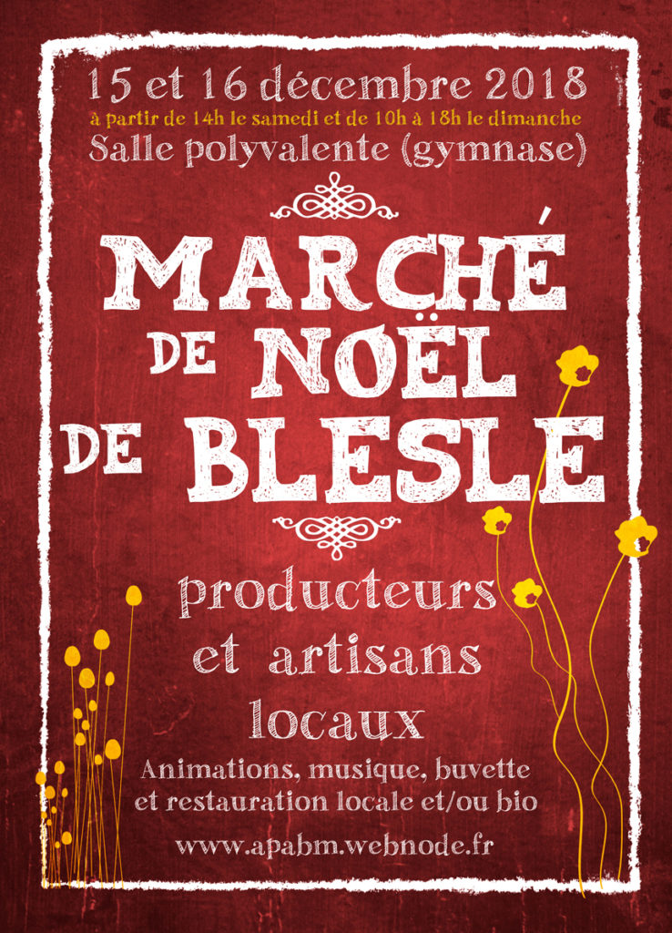 Affiche Marché de Noël de Blesle 2018