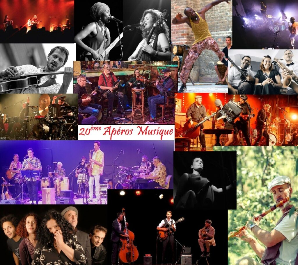 Les artistes du 20ème festival des Apéros Musique de Blesle en 2023