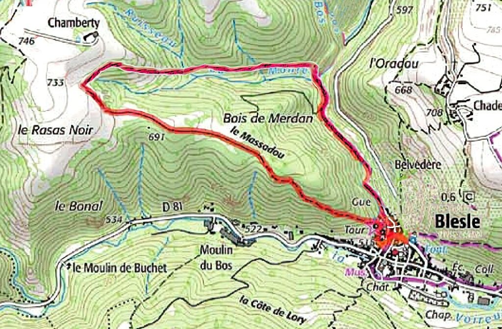 Parcours de la Zicorando du festival des Apéros Musique de Blesle