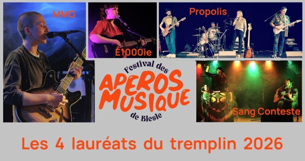 Les artistes du tremplin des Apéros Musique de Blesle 2026